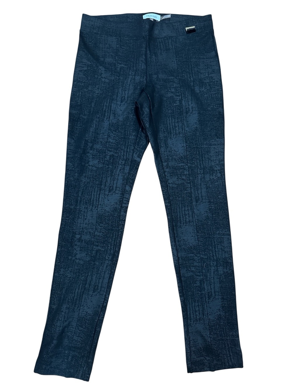 Calvin Klein Navy Textured Slim Pants